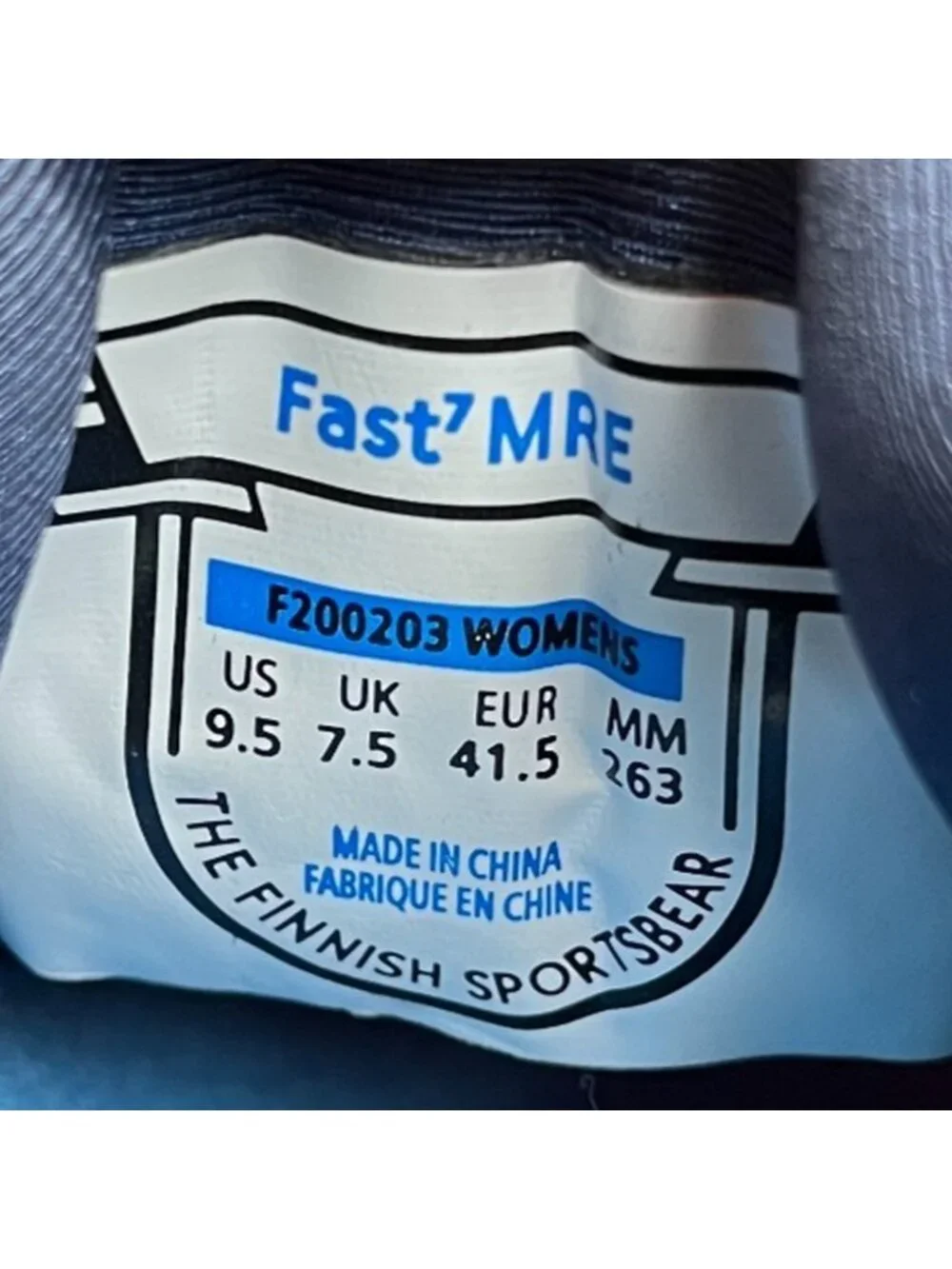 Karhu Fast 7 MRE Womens Size 9.5 Blue White Athletic Running Shoes Sneakers